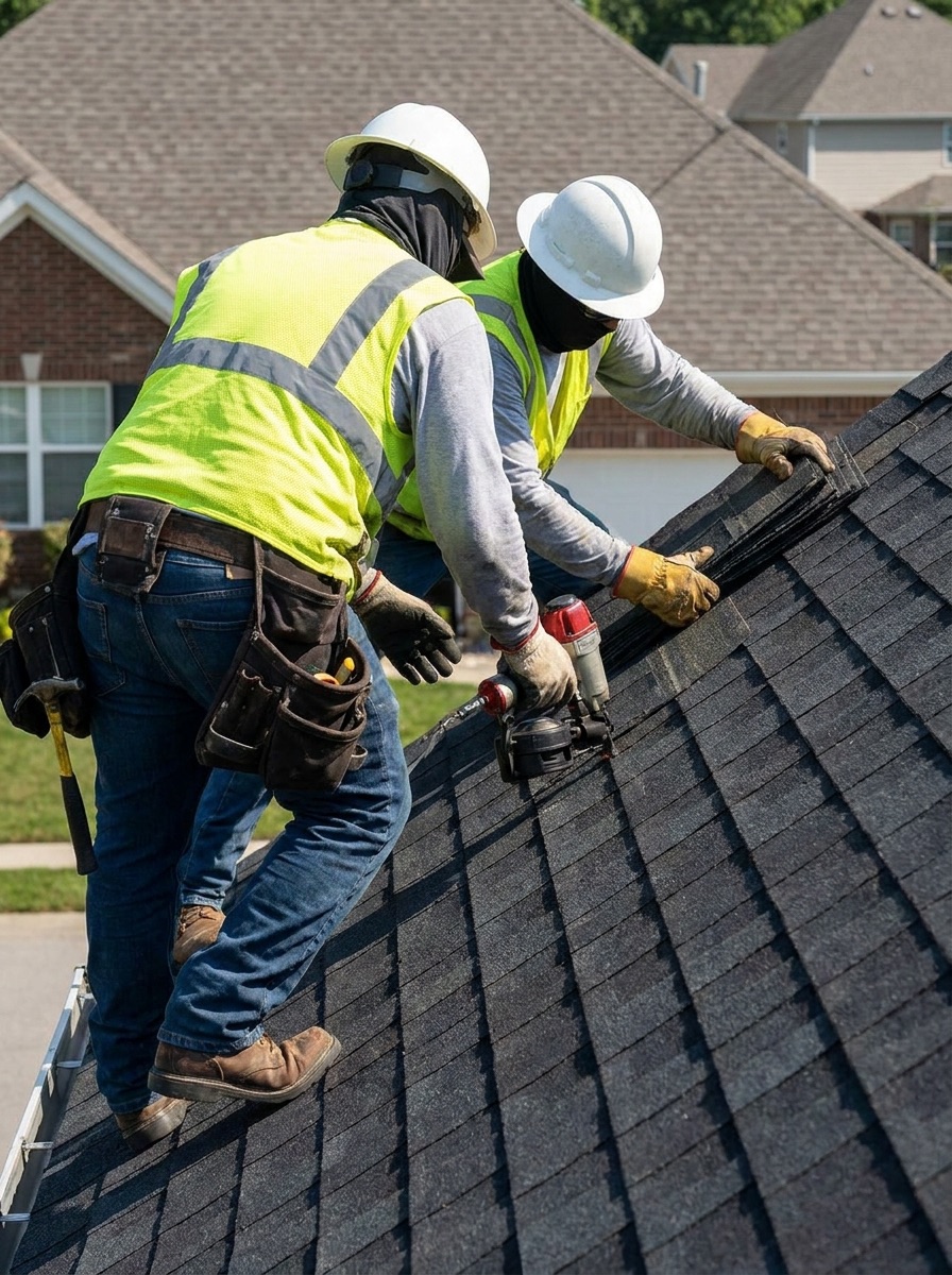Hand-nailing shingles