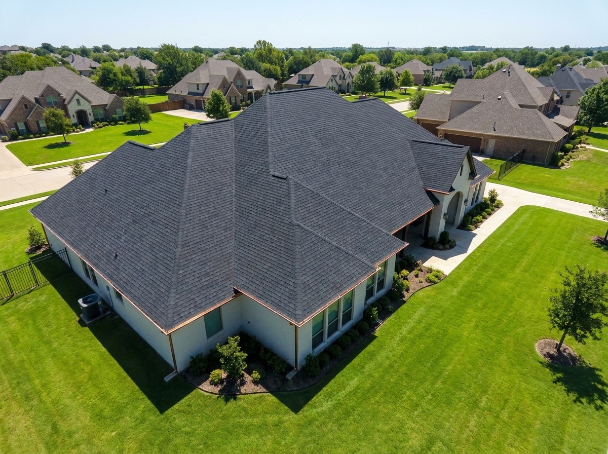 Completed roof in Katy