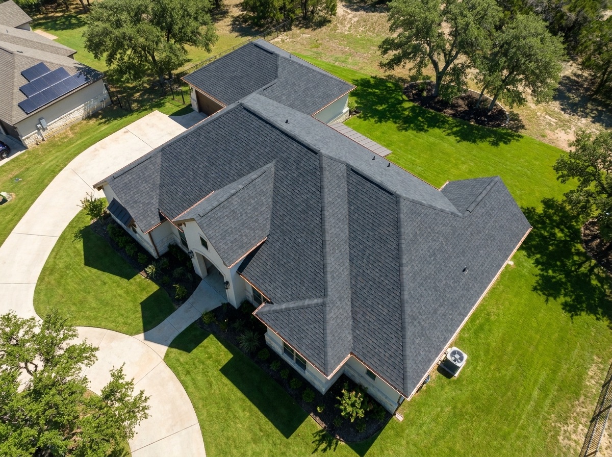 Brick home with new roof