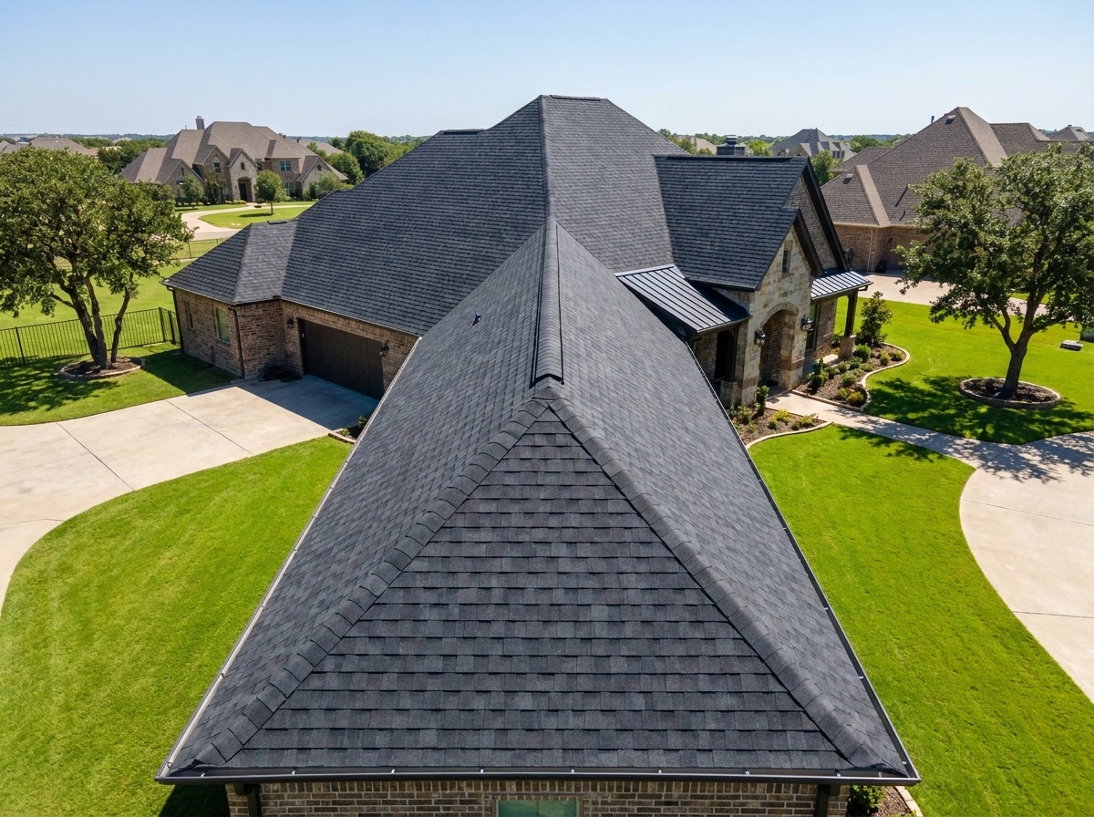 Finished roof aerial
