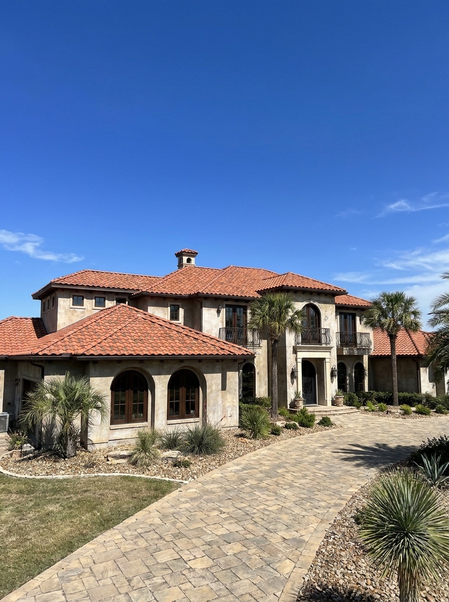 Completed roof aerial